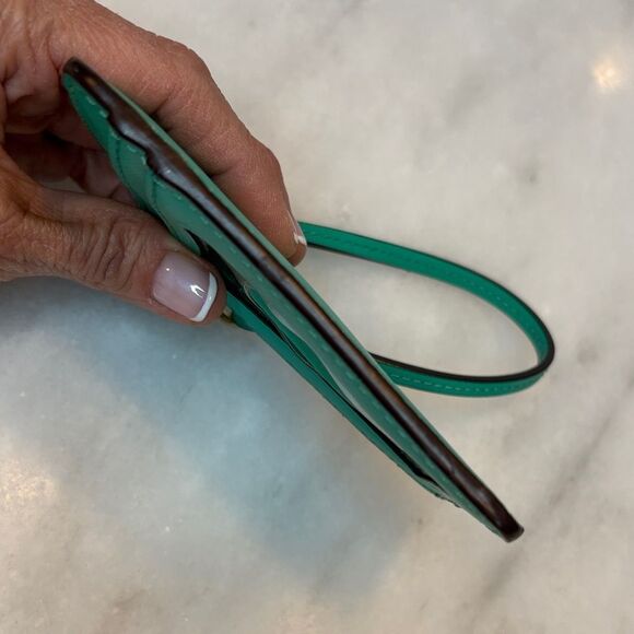 Coach Saffiano Leather Card Holder Key Chain Wallet - Picture 9 of 16